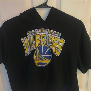 Golden state Warriors crop top hoodie